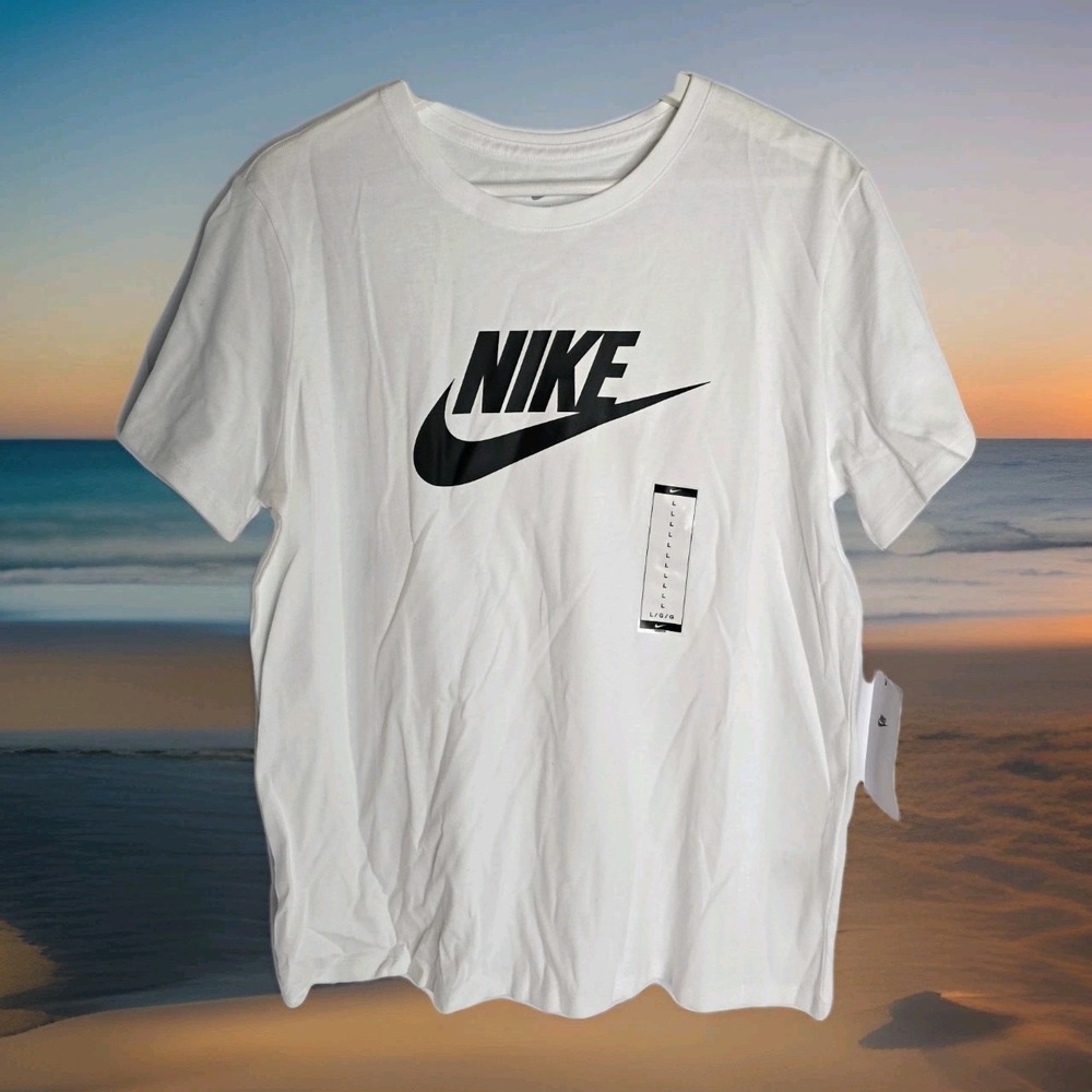 Nike UNISEX Tee Size Large White Short Sleeve Crew Neck NWT